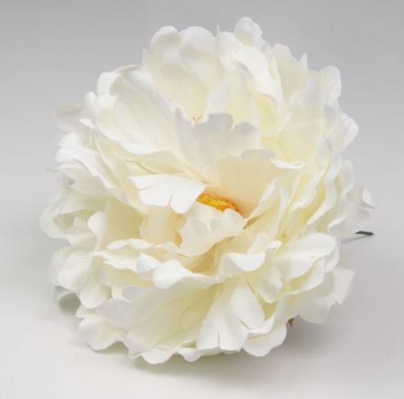 フラメンコ用大きい白ピオニー花16cm | FlamencoExport